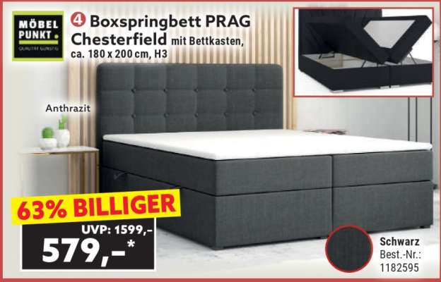 Boxspringbett PRAG Chesterfield