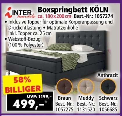 Boxspringbett Köln