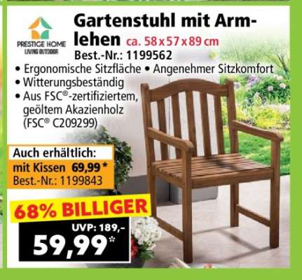 Gartenstuhl mit Armlehnen