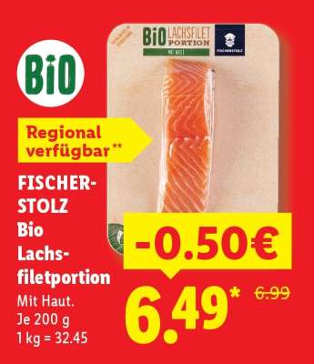 Fischerstolz Bio Lachsfiletportion