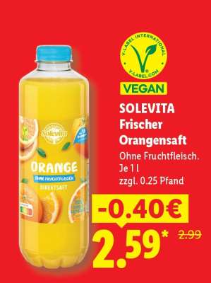 Solevita Frischer Orangensaft