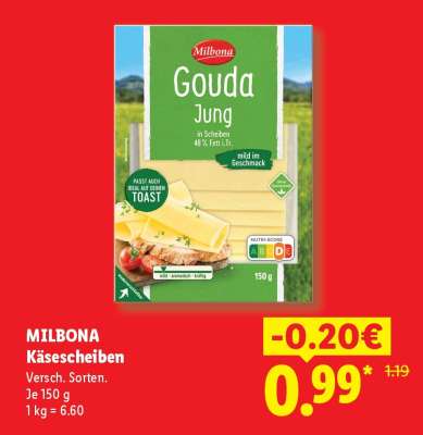 Milbona Käsescheiben