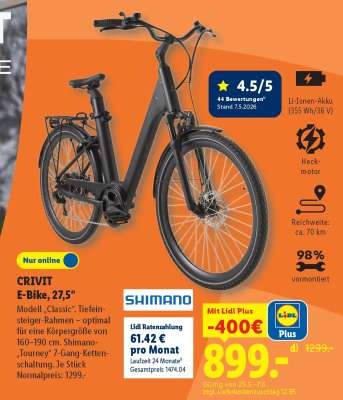 CRIVIT E-Bike, 27,5"