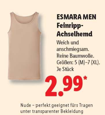 ESMARA MEN Feinripp-Achselhemd