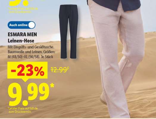 ESMARA MEN Leinen-Hose