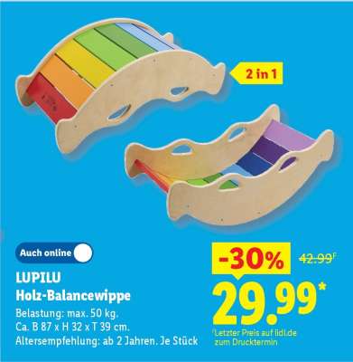 LUPILU Holz-Balancewippe