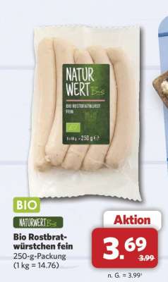 Bio Rostbratwürstchen fein