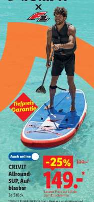 CRIVIT Allround-SUP, aufblasbar