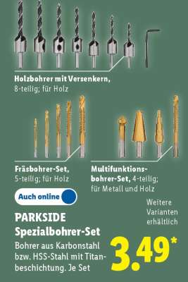 PARKSIDE Spezialbohrer-Set