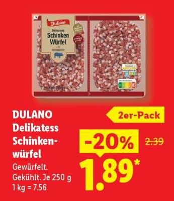 Dulano Delikatess Schinkenwürfel