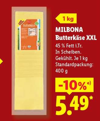 Milbona Butterkäse XXL