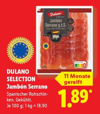 DULANO SELECTION Jambón Serrano