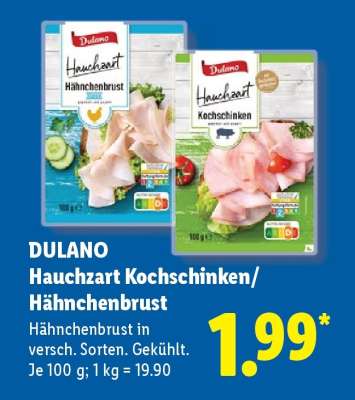 DULANO Hauchzart Kochschinken/Hähnchenbrust