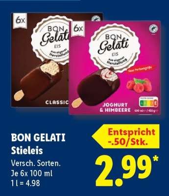Bon Gelati Stieleis