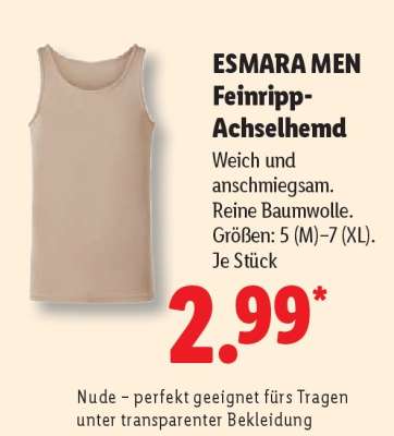 ESMARA MEN Feinripp-Achselhemd