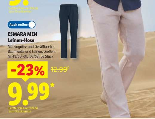 ESMARA MEN Leinen-Hose