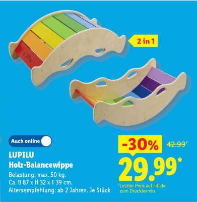 LUPILU Holz-Balancewippe