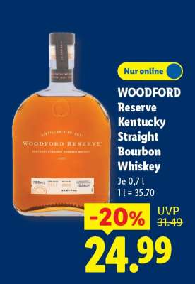 WOODFORD RESERVE Kentucky Straight Bourbon Whiskey