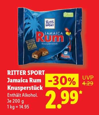 Ritter Sport Jamaica Rum Knusperstück