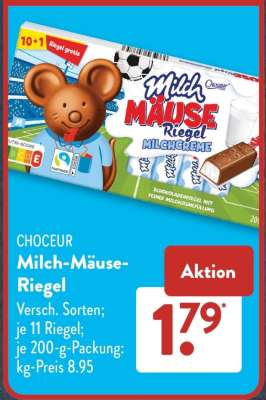 CHOCEUR Milch-Mäuse-Riegel