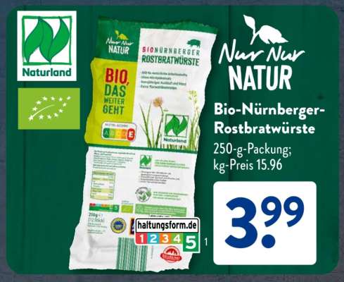 Bio Nürnberger Rostbratwürste