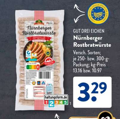 Nürnberger Rostbratwürste