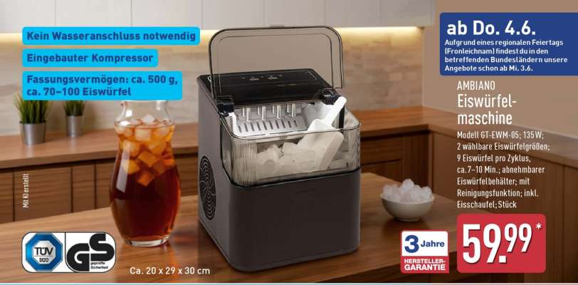 AMBIANO Eiswürfelmaschine