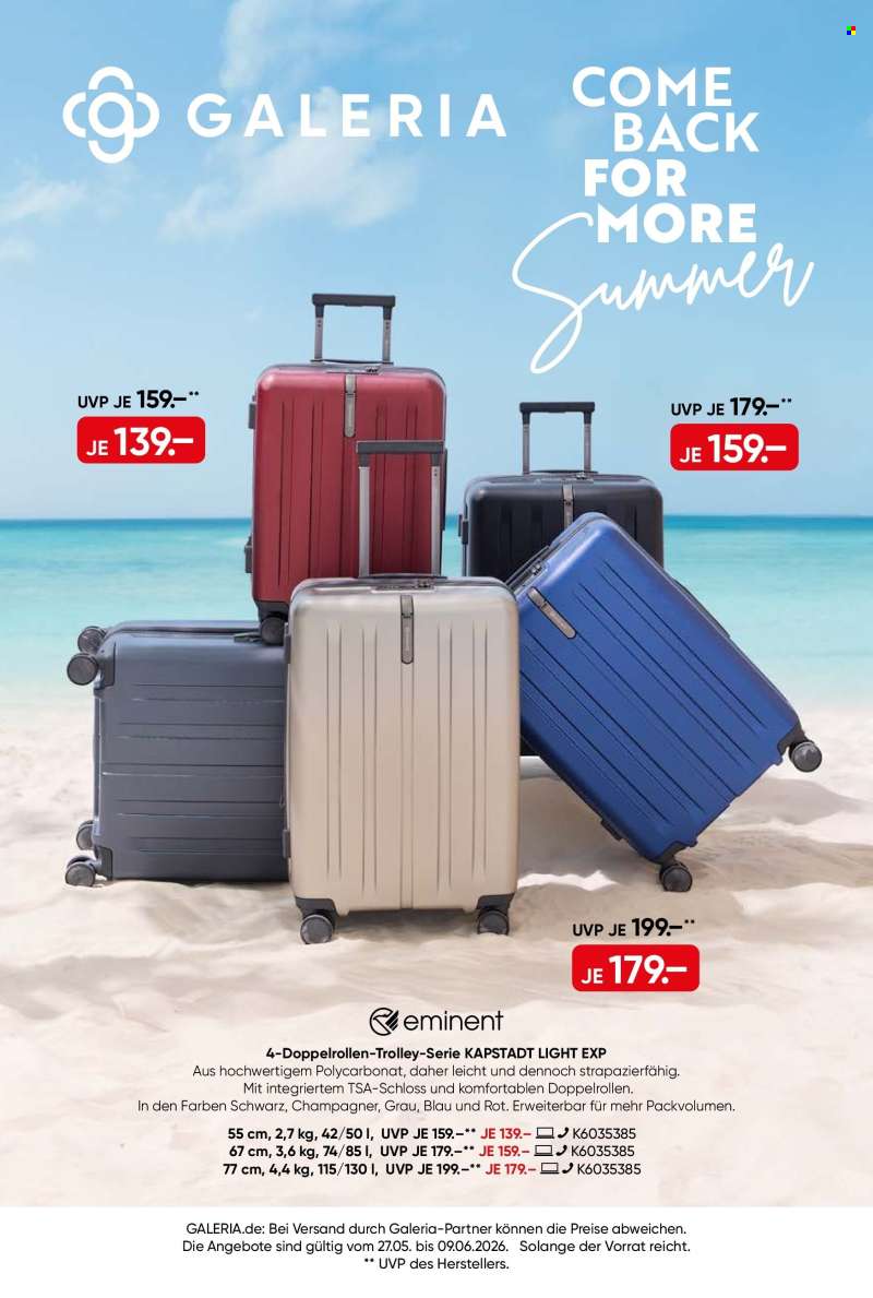 Prospekte GALERIA Karstadt Kaufhof - 27.05.2026 - 9.06.2026.