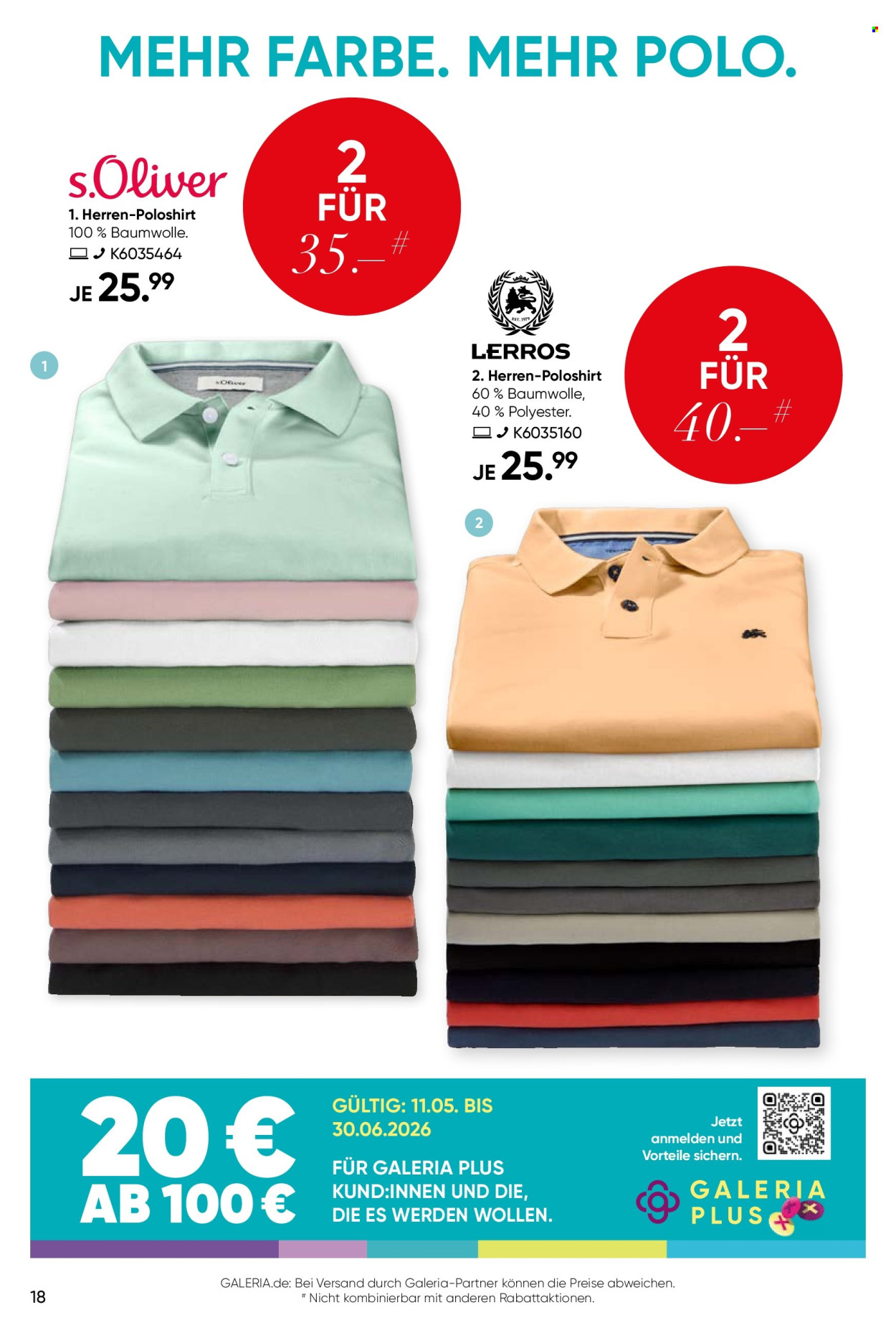 GALERIA Karstadt Kaufhof Prospekte  - 27.05.2026 - 9.06.2026. Seite 18