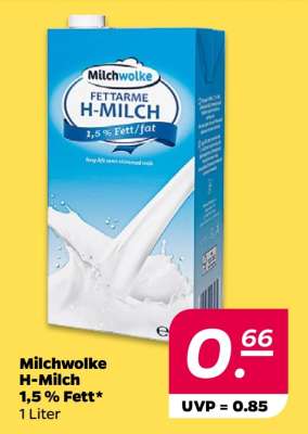 Milchwolke H-Milch 1.5 % Fett*