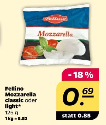 Fellino Mozzarella classic oder light