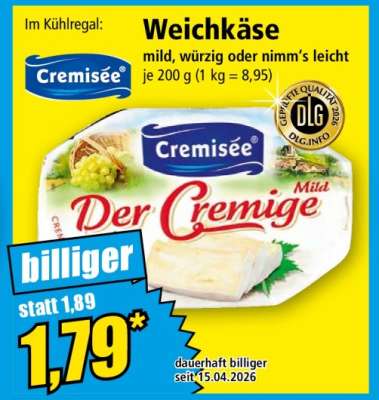 Cremisée Weichkäse