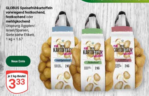 GLOBUS Speisefrühkartoffeln