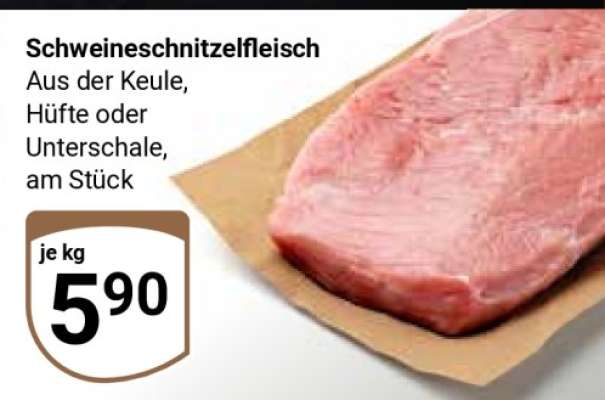 Schweineschnitzelfleisch