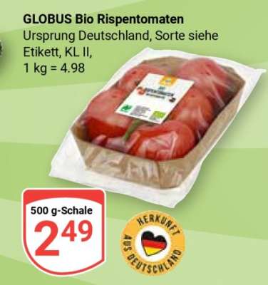 GLOBUS Bio Rispentomaten