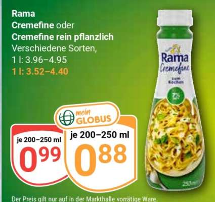 Rama Cremefine oder Cremefine rein pflanzlich