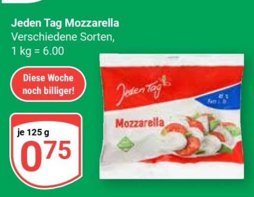 Jeden Tag Mozzarella