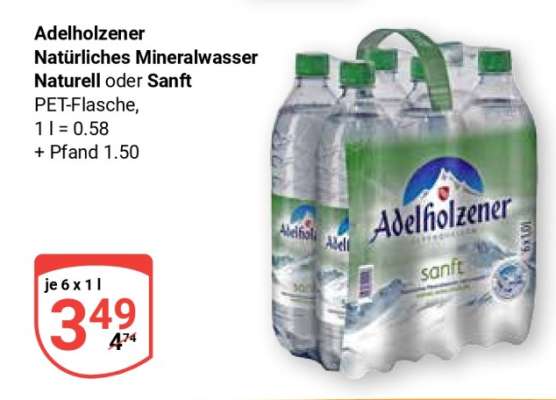 Adelholzener Natürliches Mineralwasser Naturell oder Sanft