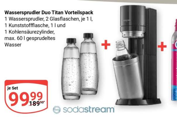 Wassersprudler Duo titan Vorteilspack
