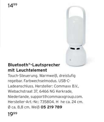 Bluetooth®-Lautsprecher mit Leuchtelement