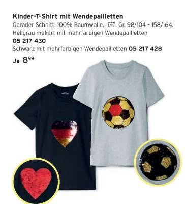 Kinder-T-Shirt mit Wendepailletten