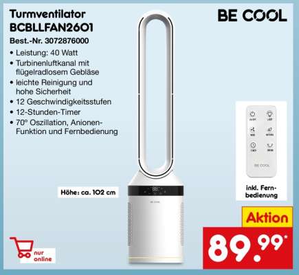 Turmventilator BCBLLFAN26O1