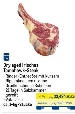 Dry aged Irisches Tomahawk-Steak