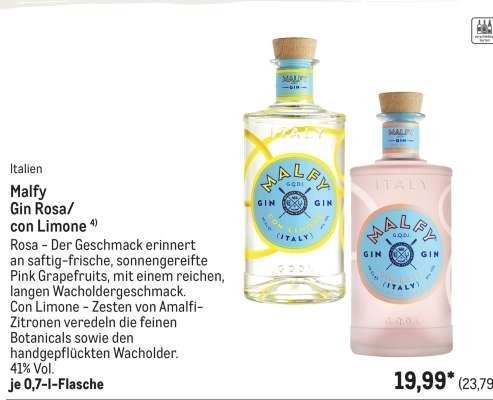 Malfy Gin Rosa/ con Limone
