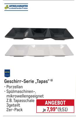 Geschirr-Serie „Tapas“