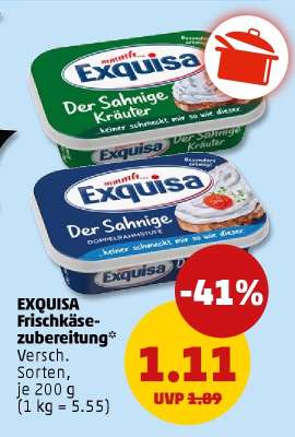 EXQUISA Frischkäsezubereitung