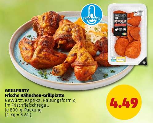 Frische Hähnchen-Grillplatte