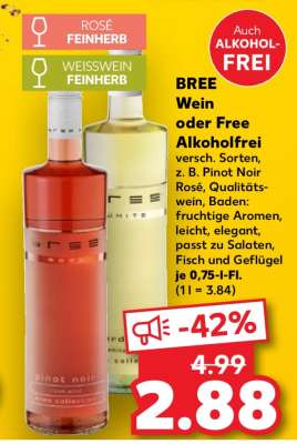 BREE Wein oder Free Alkoholfrei