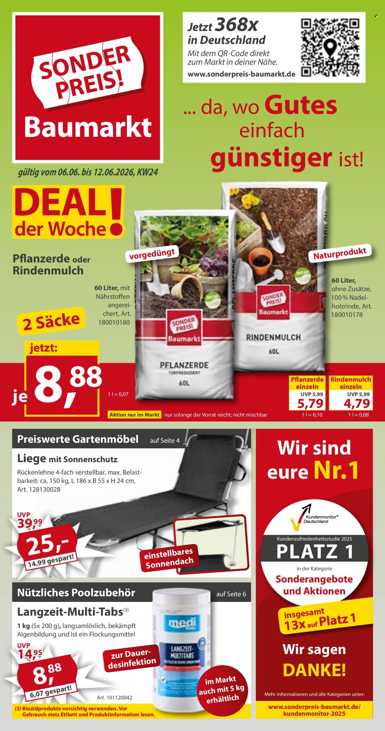 Leták Sonderpreis-Baumarkt - 6.6.2026 - 12.6.2026. Strana 1