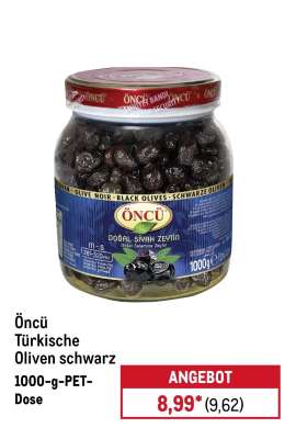 Öncü Türkische Oliven schwarz